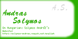 andras solymos business card